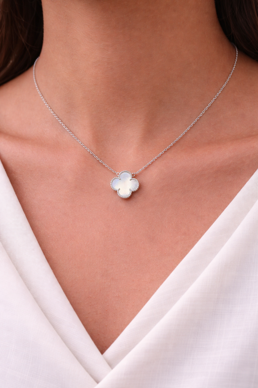 Silver MOP Van Cleef Style Necklace