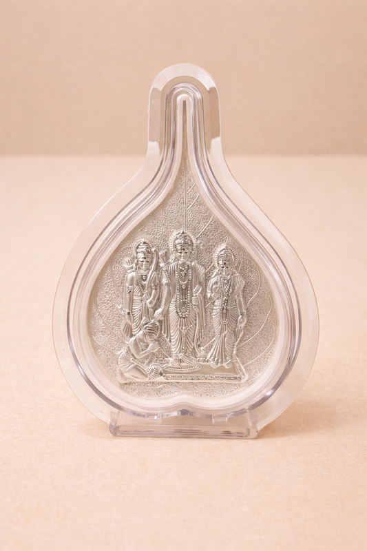Pure Silver Ram Darbar Leaf Photo Frame | 999 Silver Hallmarked | (Small)