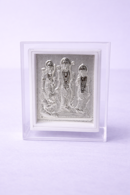 Pure Silver Ram Darbar Photo Frame | 999 Silver Hallmarked | (Small)
