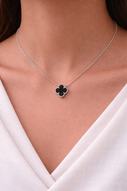 Silver Van Cleef Style Necklace