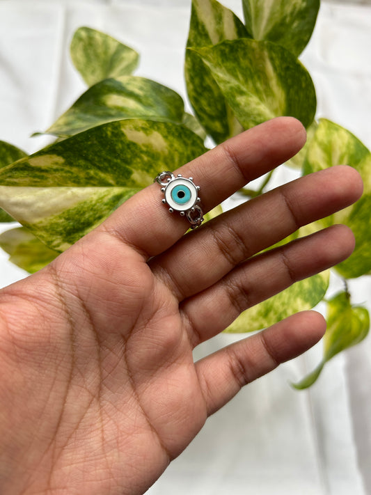 Silver Evil Eye Ring Classic
