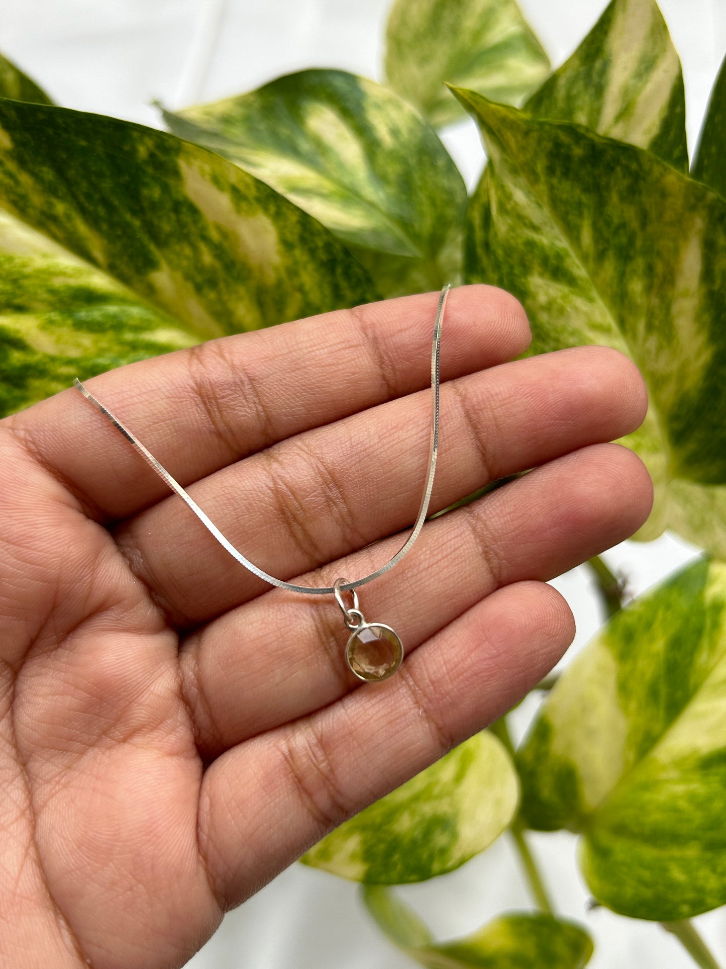 Silver Citrine Pendant