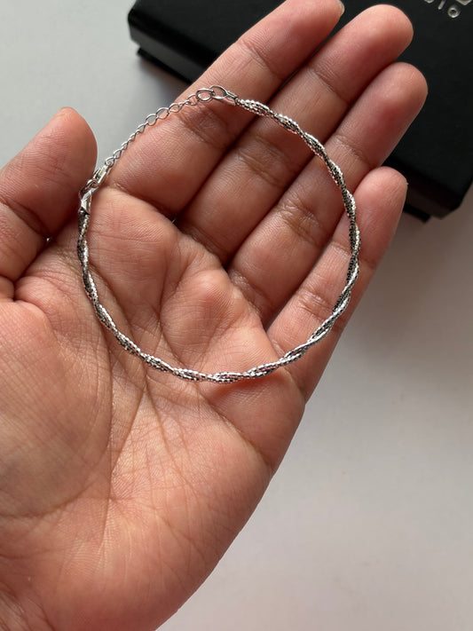 Silver Italian Twist Bracelet