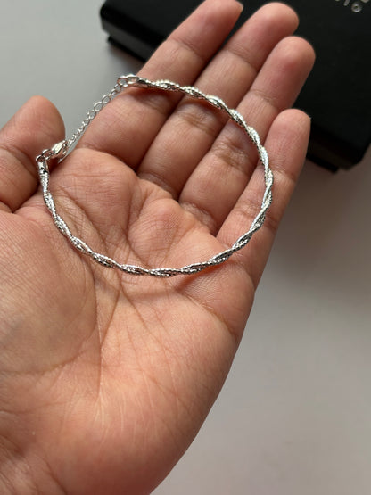 Silver Italian Twist Bracelet