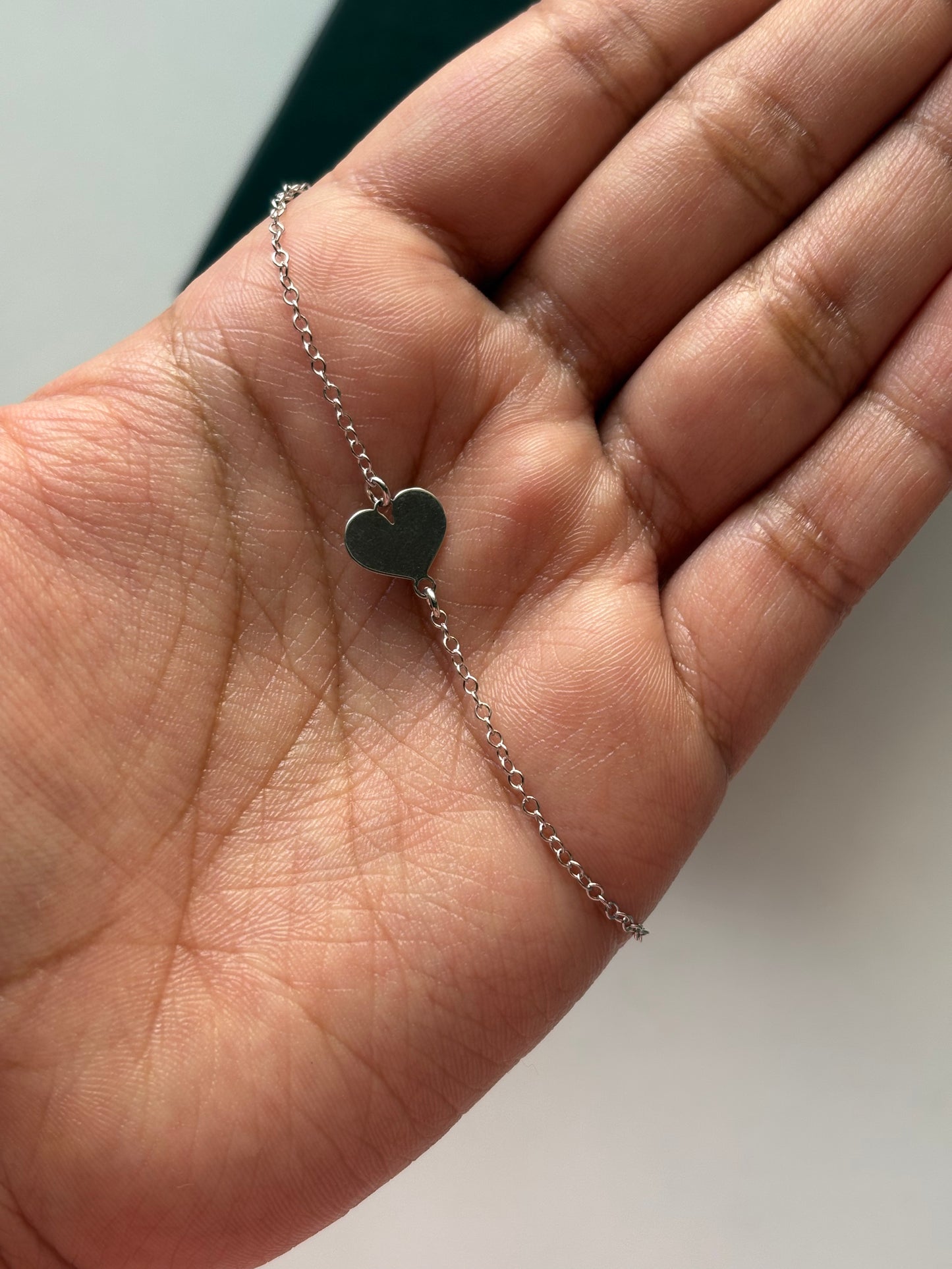 Silver Modern Heart Bracelet