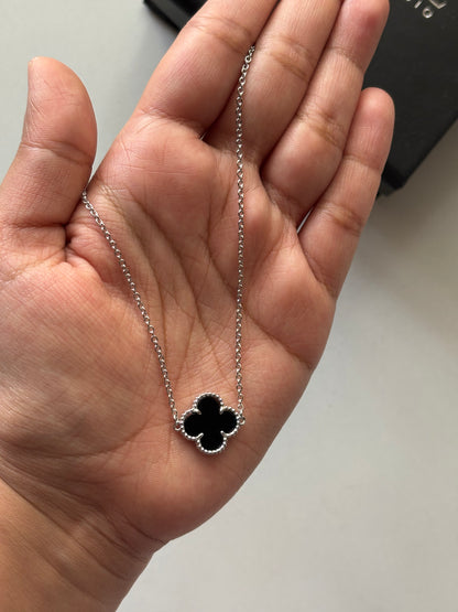 Silver Van Cleef Style Necklace