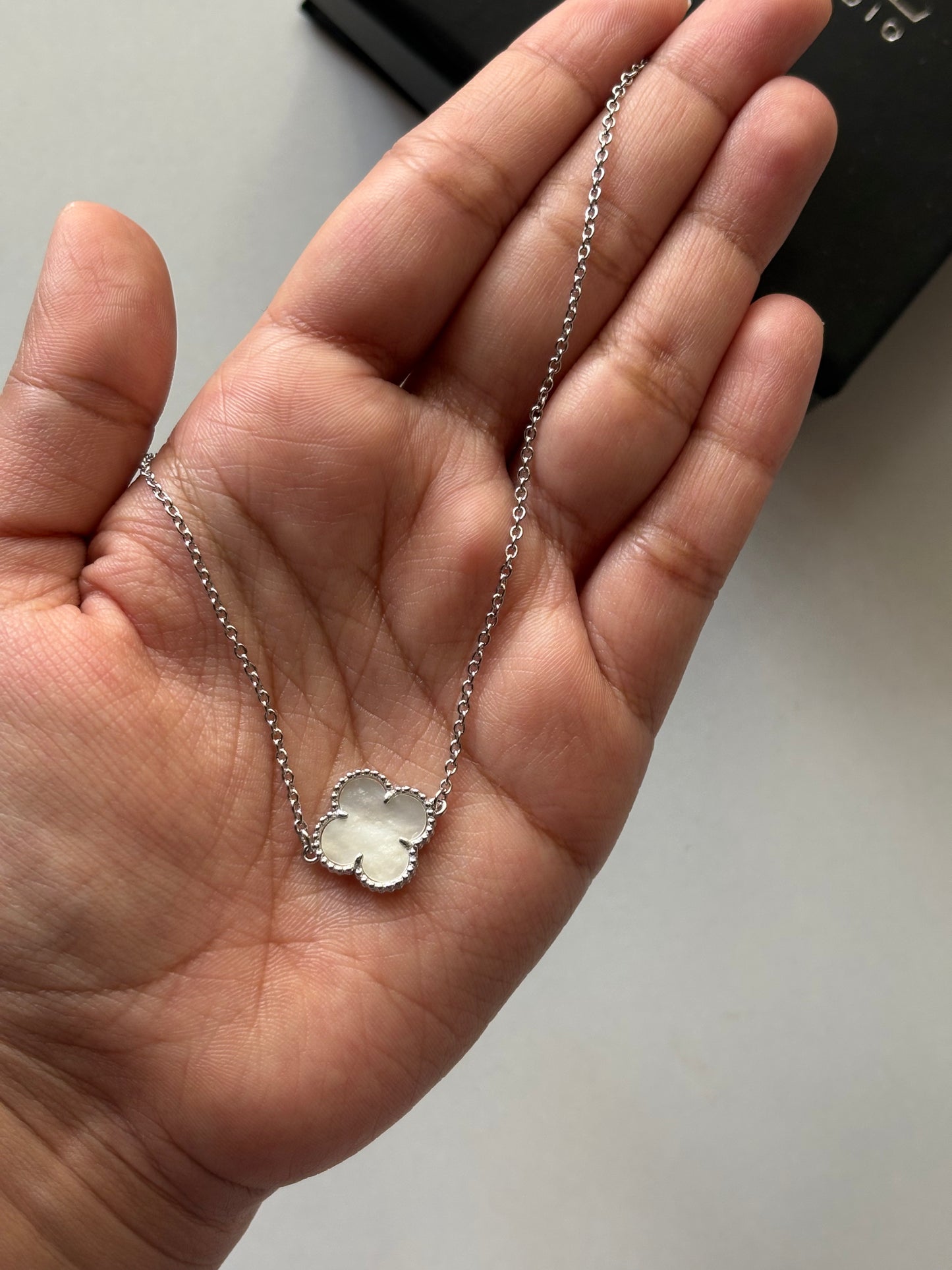 Silver MOP Van Cleef Style Necklace