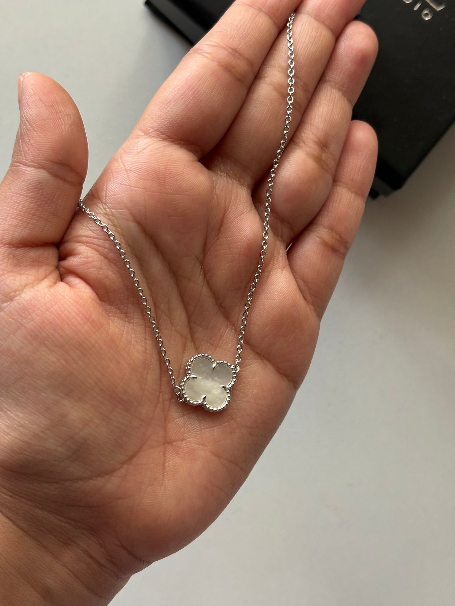 Silver MOP Van Cleef Style Necklace