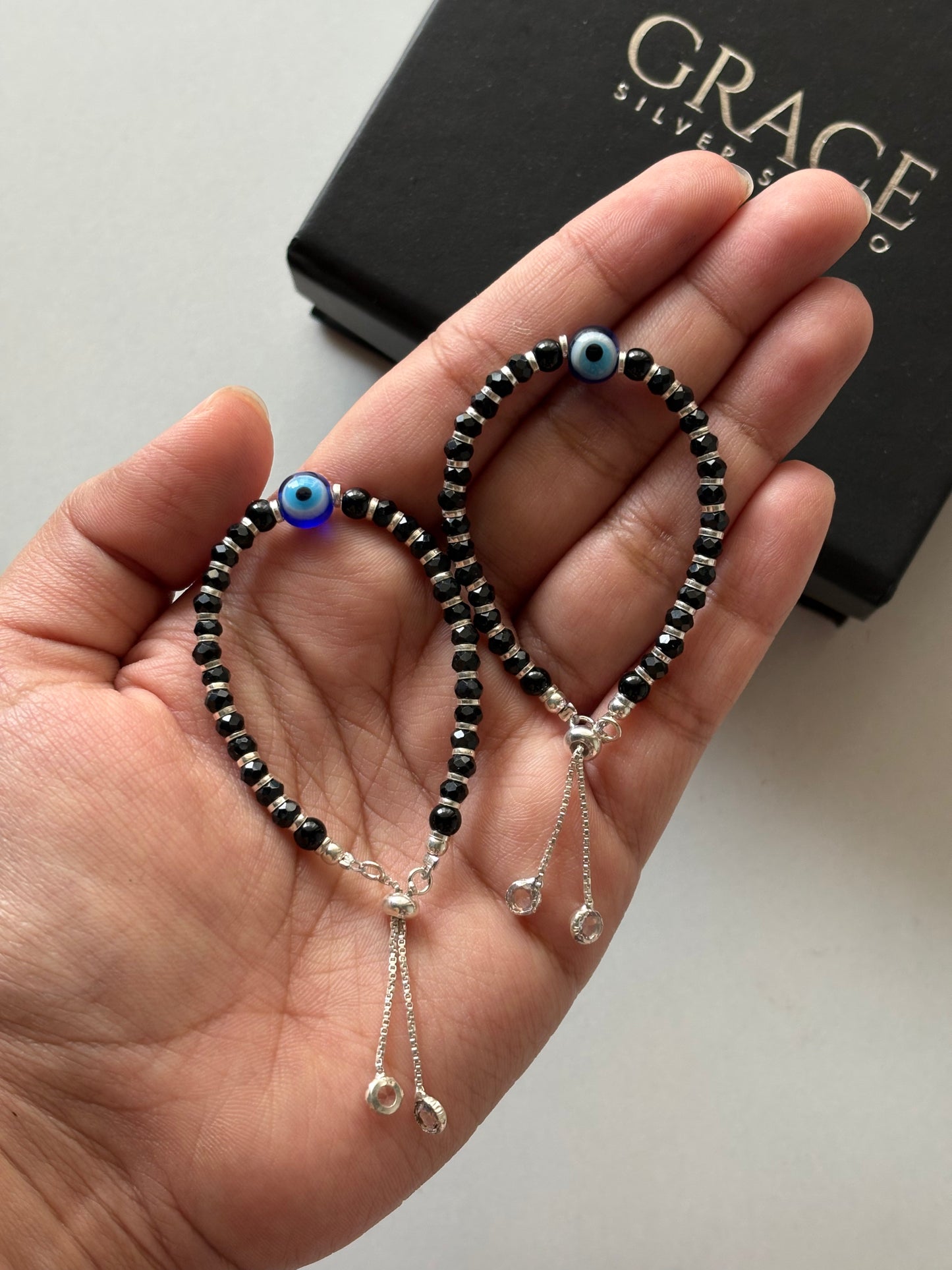 Silver Evil Eye Baby Hand Nazariya