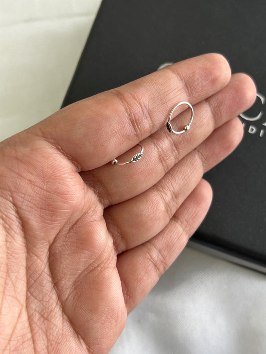 Silver Arohi Nose/Ear Hoop
