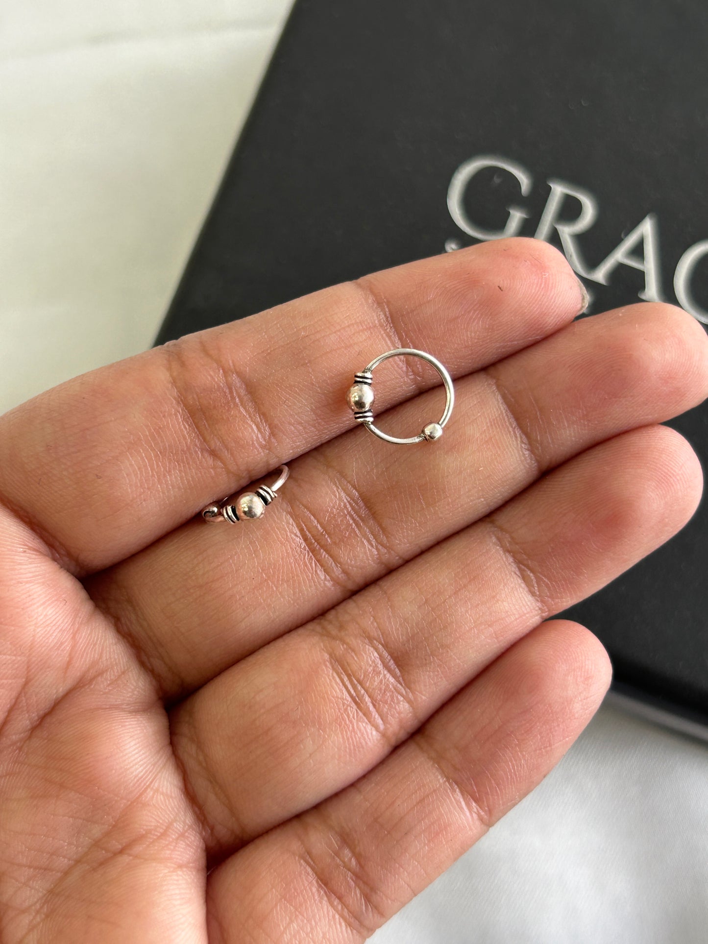 Silver Maya Nose/Ear Hoop