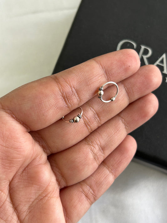 Silver Maya Nose/Ear Hoop