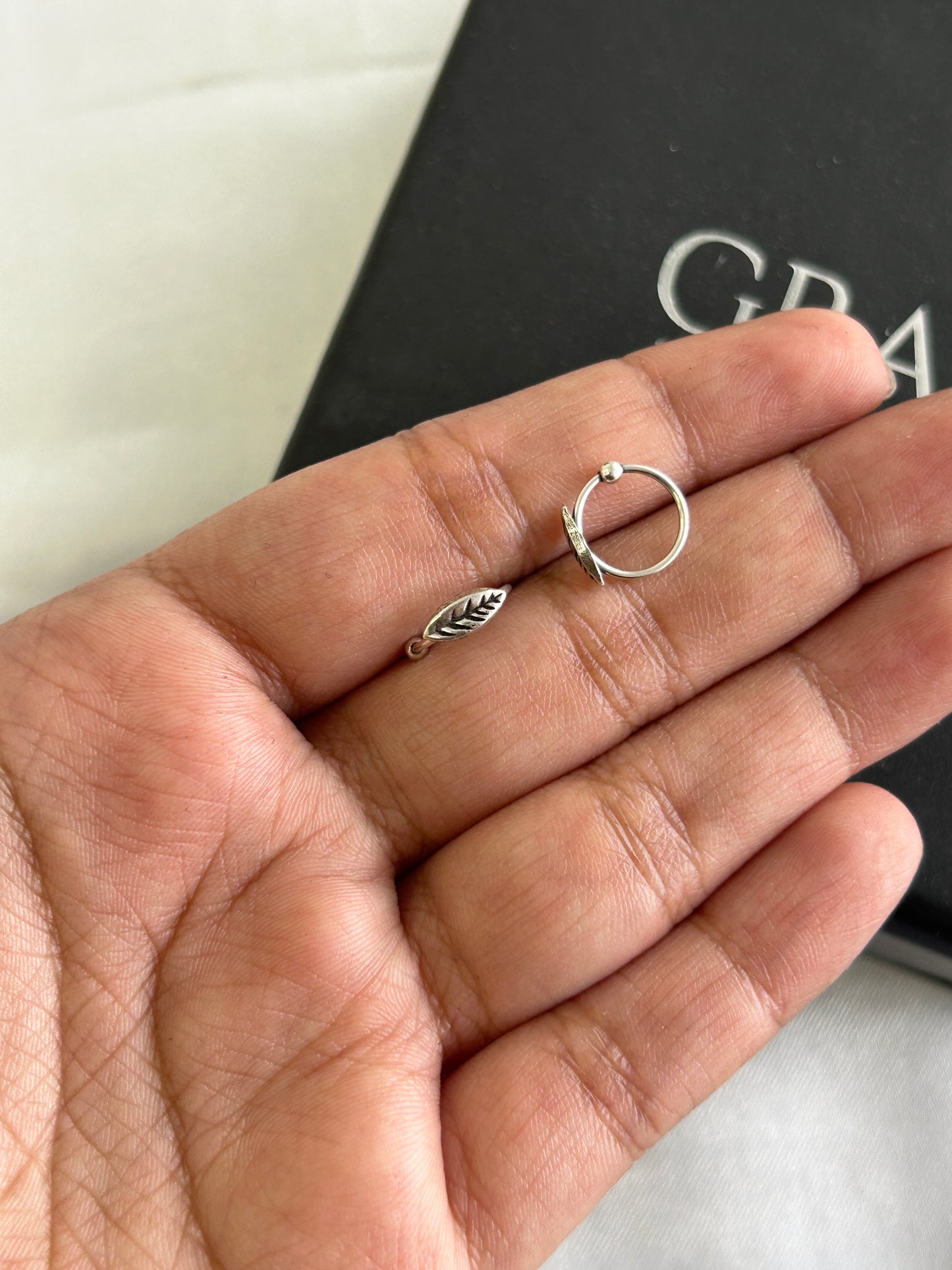 Silver Anushka Nose/Ear Hoop