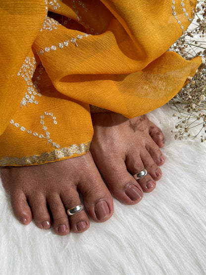 Silver Single Band Toe Ring
