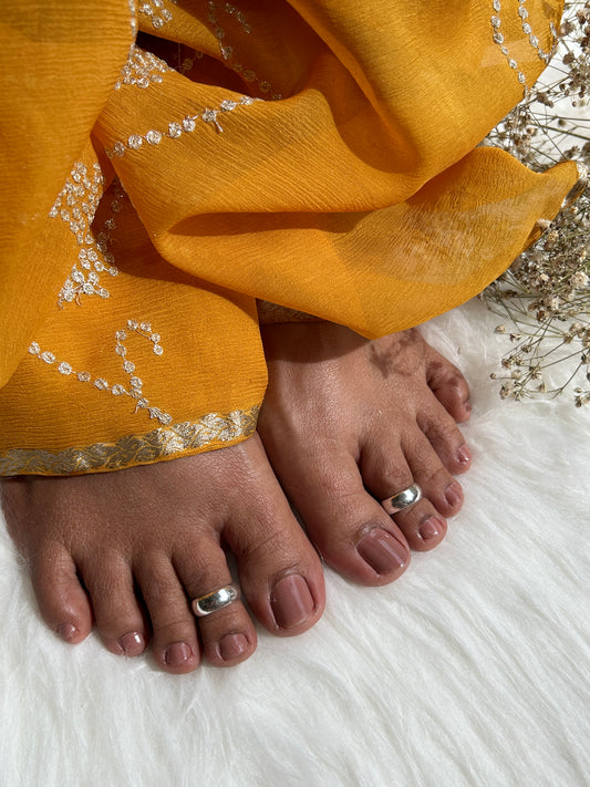 Silver Single Band Toe Ring