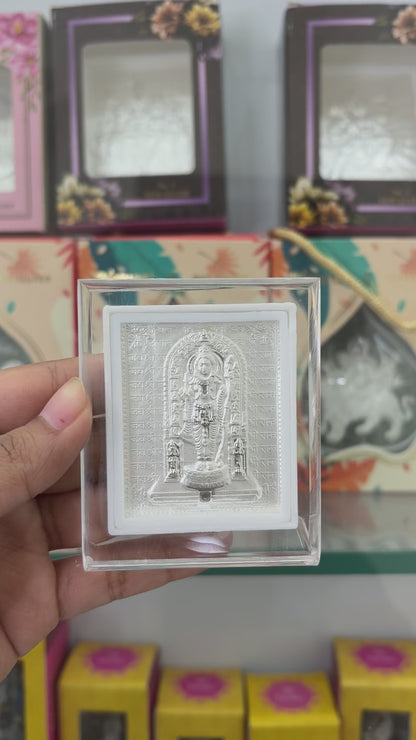 Pure Silver Ram Lalla Photo Frame | 999 Silver Hallmarked | (Small)