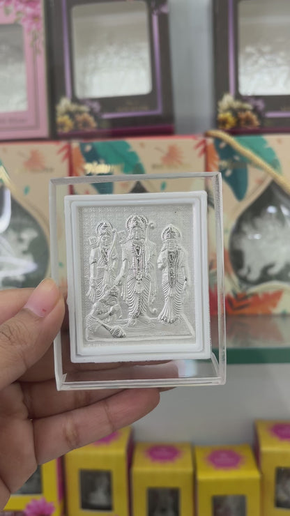 Pure Silver Ram Darbar Photo Frame | 999 Silver Hallmarked | (Small)