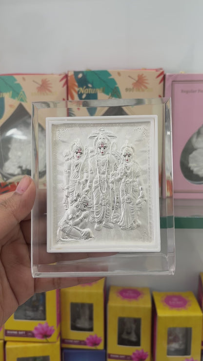 Pure Silver Ram Darbar Photo Frame | 999 Silver Hallmarked